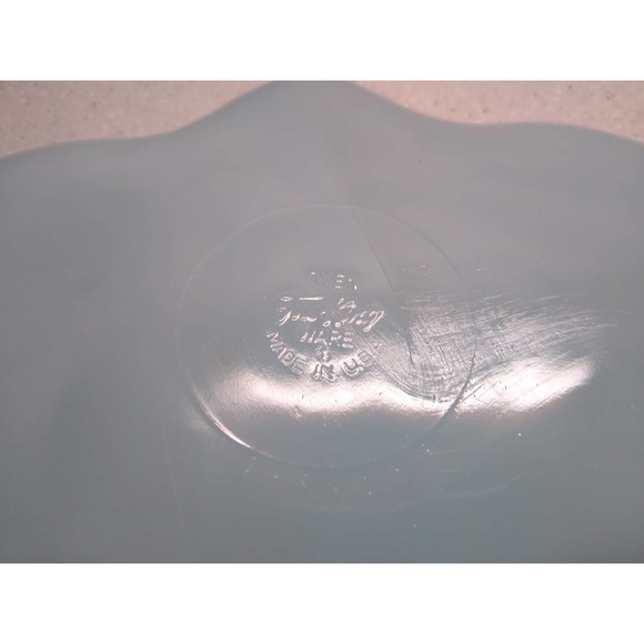 Fire king Delphite blue turquoise three part divided relish tray candy nut dish - Picture 4 of 5